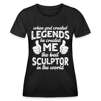 Best Sculptor Legend - Women's Functional T-Shirt - black - Front - AI Model Female 172 light (172cm)