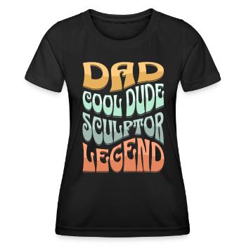 Papa Sculptor - Women's Functional T-Shirt - black - Front - AI Model Female 172 light (172cm)