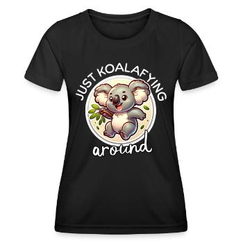 Funny Koala Sayings - Women's Functional T-Shirt - black - Front - AI Model Female 172 light (172cm)