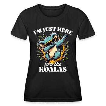 Funny Koala Sayings - Women's Functional T-Shirt - black - Front - AI Model Female 172 light (172cm)