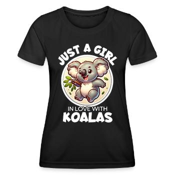 Girl Loves Koala - Women's Functional T-Shirt - black - Front - AI Model Female 172 light (172cm)