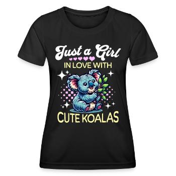 Koala Mädchen - Frauen Funktions-T-Shirt - Schwarz - Vorne - AI Model Female 172 light (172cm)