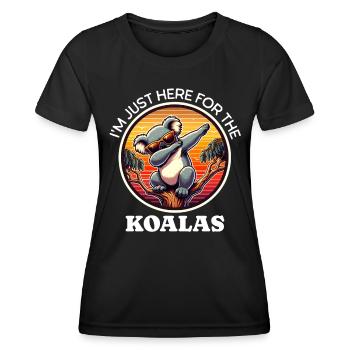 Funny Koala Sayings - Women's Functional T-Shirt - black - Front - AI Model Female 172 light (172cm)