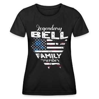 Familie Bell US - Frauen Funktions-T-Shirt - Schwarz - Vorne - AI Model Female 172 light (172cm)