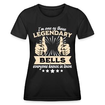 Legendäre Bell Legende - Frauen Funktions-T-Shirt - Schwarz - Vorne - AI Model Female 172 light (172cm)