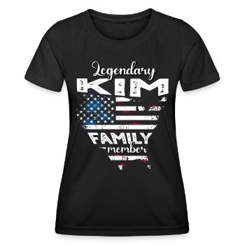 Family Kim US - Women's Functional T-Shirt - black - Front - AI Model Female 172 light (172cm)