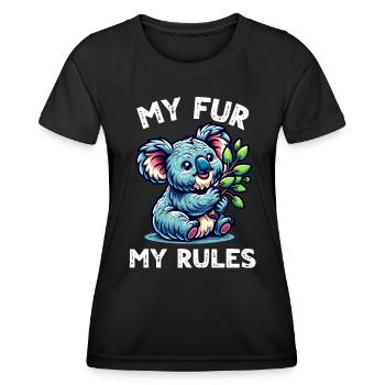 Funny Koala Sayings - Women's Functional T-Shirt - black - Front - AI Model Female 172 light (172cm)