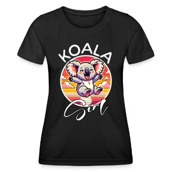 Koala Girl - Frauen Funktions-T-Shirt - Schwarz - Vorne - AI Model Female 172 light (172cm)