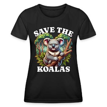 Save Koala - Women's Functional T-Shirt - black - Front - AI Model Female 172 light (172cm)