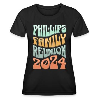 Réunion de famille Phillips 2024 - T-shirt sport Femme - noir - Devant - AI Model Female 172 light (172cm)
