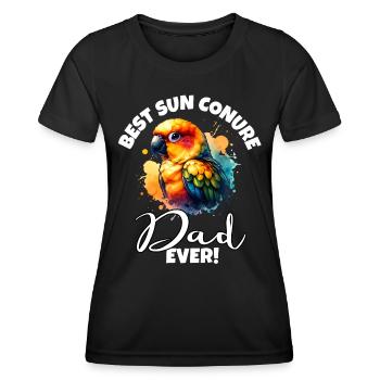 Best Sun Conure Papa - Women's Functional T-Shirt - black - Front - AI Model Female 172 light (172cm)