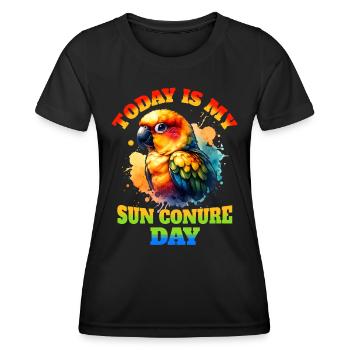 Sun parakeet sayings - Women's Functional T-Shirt - black - Front - AI Model Female 172 light (172cm)