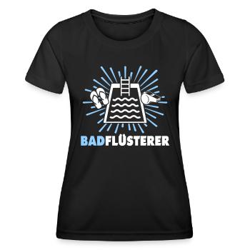 Schwimmmeister Bademeister - Frauen Funktions-T-Shirt - Schwarz - Vorne - AI Model Female 172 light (172cm)