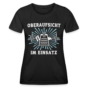 ECG de sauveteur - T-shirt sport Femme - noir - Devant - AI Model Female 172 light (172cm)