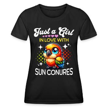 Fille perruche soleil - T-shirt sport Femme - noir - Devant - AI Model Female 172 light (172cm)