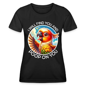 Sun parakeet sayings - Women's Functional T-Shirt - black - Front - AI Model Female 172 light (172cm)
