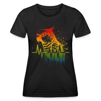 Sonnensittich Cardio - Frauen Funktions-T-Shirt - Schwarz - Vorne - AI Model Female 172 light (172cm)