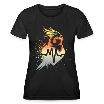 Cardio calopsitte - T-shirt sport Femme - noir - Devant - AI Model Female 172 light (172cm)