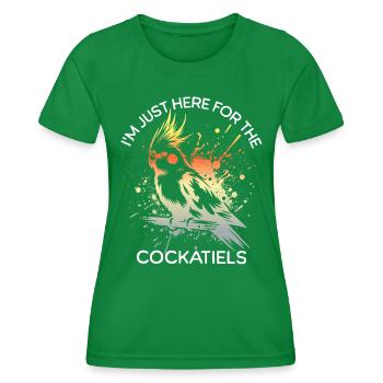 Dictons calopsittes amusants - T-shirt sport Femme - vert - Devant - AI Model Female 172 dark (172cm)