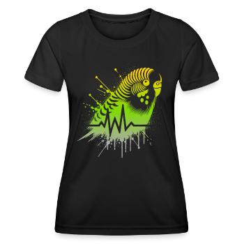 Perruche cardio - T-shirt sport Femme - noir - Devant - AI Model Female 172 light (172cm)