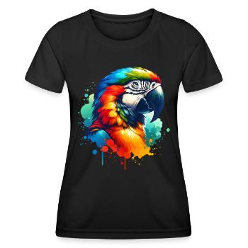 Papageie Sprüche - Frauen Funktions-T-Shirt - Schwarz - Vorne - AI Model Female 172 light (172cm)