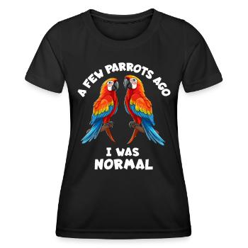 Papageie Spruch - Frauen Funktions-T-Shirt - Schwarz - Vorne - AI Model Female 172 light (172cm)