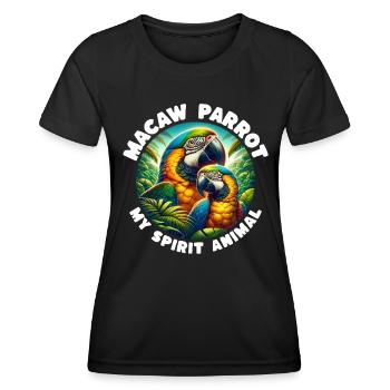 Lustige Papageie Sprüche - Frauen Funktions-T-Shirt - Schwarz - Vorne - AI Model Female 172 light (172cm)