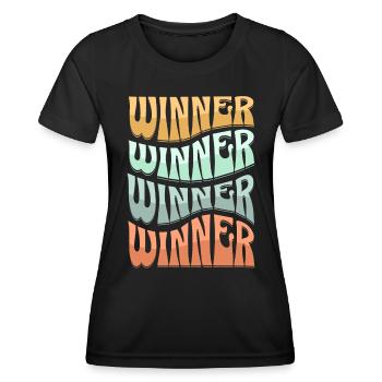 Gagnant - T-shirt sport Femme - noir - Devant - AI Model Female 172 light (172cm)