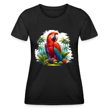 Papageie - Frauen Funktions-T-Shirt - Schwarz - Vorne - AI Model Female 172 light (172cm)