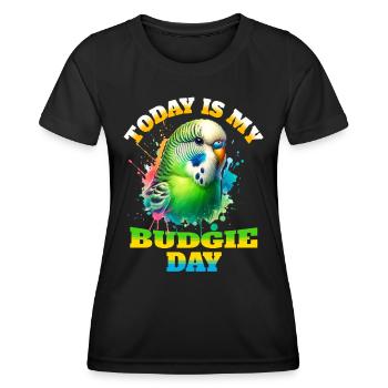 Budgie Sayings - Women's Functional T-Shirt - black - Front - AI Model Female 172 light (172cm)