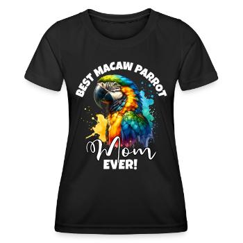 Beste Macaw Parrot Mama - Frauen Funktions-T-Shirt - Schwarz - Vorne - AI Model Female 172 light (172cm)