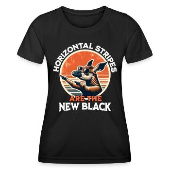 Girafe forestière Okapi - T-shirt sport Femme - noir - Devant - AI Model Female 172 light (172cm)