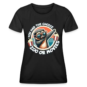 Marderbär Spruch - Women's Functional T-Shirt - black - Front - AI Model Female 172 light (172cm)