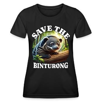 Save Marderbär - Women's Functional T-Shirt - black - Front - AI Model Female 172 light (172cm)