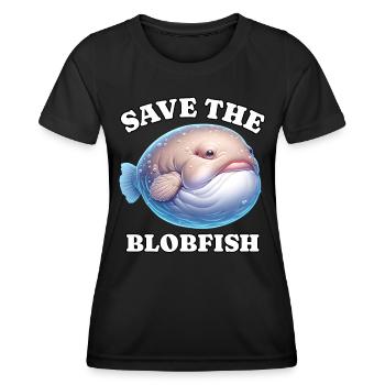 Save Blobfish - Women's Functional T-Shirt - black - Front - AI Model Female 172 light (172cm)