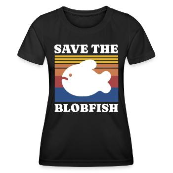 Save Blobfish - Women's Functional T-Shirt - black - Front - AI Model Female 172 light (172cm)