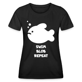 Blobfish Sayings Fish - Women's Functional T-Shirt - black - Front - AI Model Female 172 light (172cm)