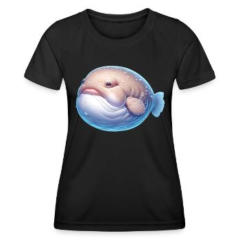 Blobfish Blobfisch - Frauen Funktions-T-Shirt - Schwarz - Vorne - AI Model Female 172 light (172cm)