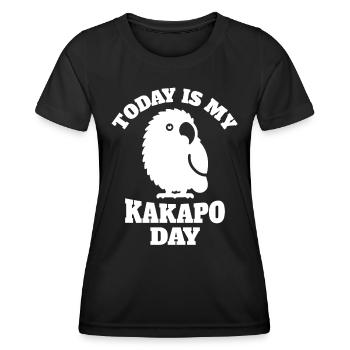 Nachtpapagei Kakapo - Frauen Funktions-T-Shirt - Schwarz - Vorne - AI Model Female 172 light (172cm)