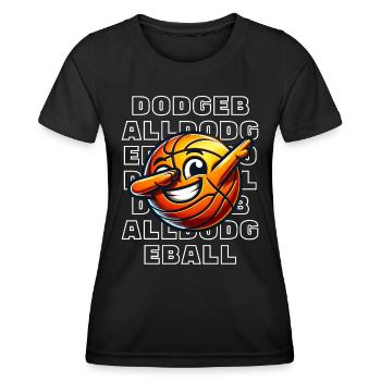 Dodgeball - Frauen Funktions-T-Shirt - Schwarz - Vorne - AI Model Female 172 light (172cm)