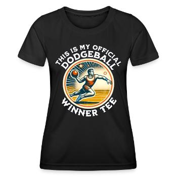 Dodgeball Player - Women's Functional T-Shirt - black - Front - AI Model Female 172 light (172cm)