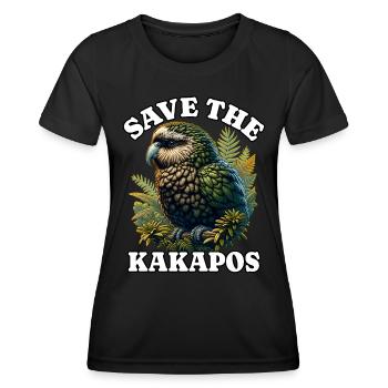 Save Night Parrot - Women's Functional T-Shirt - black - Front - AI Model Female 172 light (172cm)
