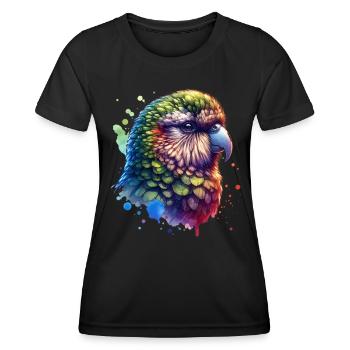 Perroquet de nuit - T-shirt sport Femme - noir - Devant - AI Model Female 172 light (172cm)