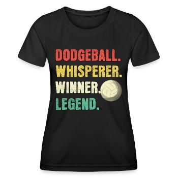 Dodgeball Flüsterer Dodgeball Legende - Frauen Funktions-T-Shirt - Schwarz - Vorne - AI Model Female 172 light (172cm)