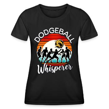 Dodgeball - Frauen Funktions-T-Shirt - Schwarz - Vorne - AI Model Female 172 light (172cm)