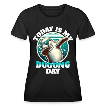 Seekuh Dugong - Frauen Funktions-T-Shirt - Schwarz - Vorne - AI Model Female 172 light (172cm)