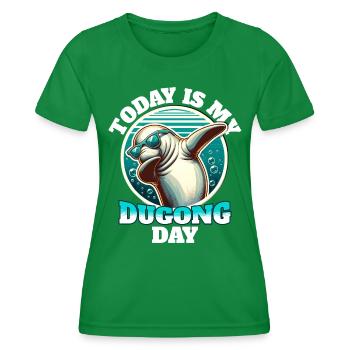 Manatee Dugong - Women's Functional T-Shirt - kelly green - Front - AI Model Female 172 dark (172cm)