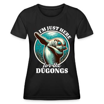 Funny Manatee Sayings - Women's Functional T-Shirt - black - Front - AI Model Female 172 light (172cm)