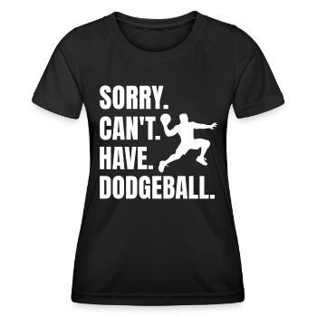 Dodgeball - Frauen Funktions-T-Shirt - Schwarz - Vorne - AI Model Female 172 light (172cm)