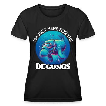 Dugong Seekuh - Frauen Funktions-T-Shirt - Schwarz - Vorne - AI Model Female 172 light (172cm)